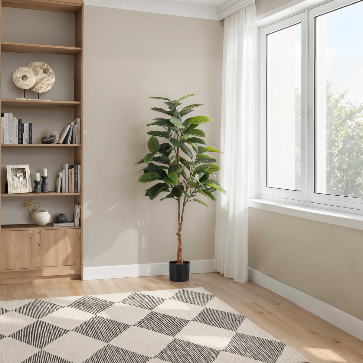Artificial Plant - 52"H / Caoutchouc Interior Pot 5"
