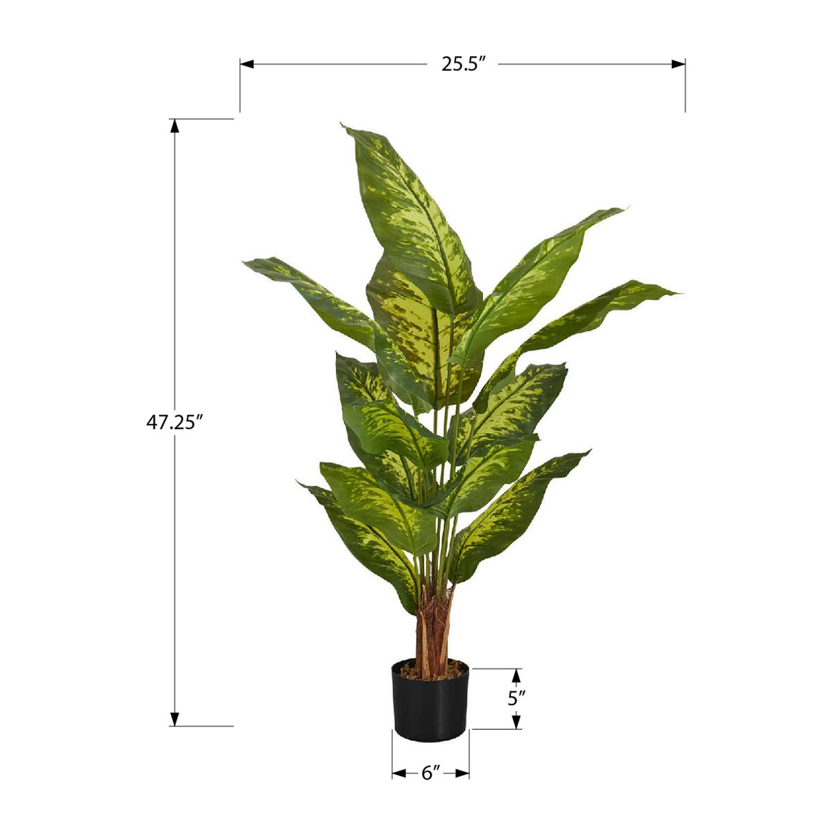Artificial Plant - 47"H / EverGreen Indoor Pot 5"