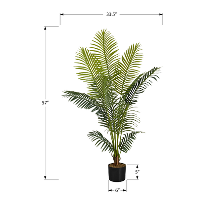 Artificial Plant - 57"H / Indoor Palm Tree 5" Pot