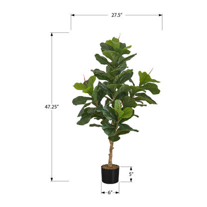 Artificial Plant - 47"H / Fiddle Indoor Pot 5"