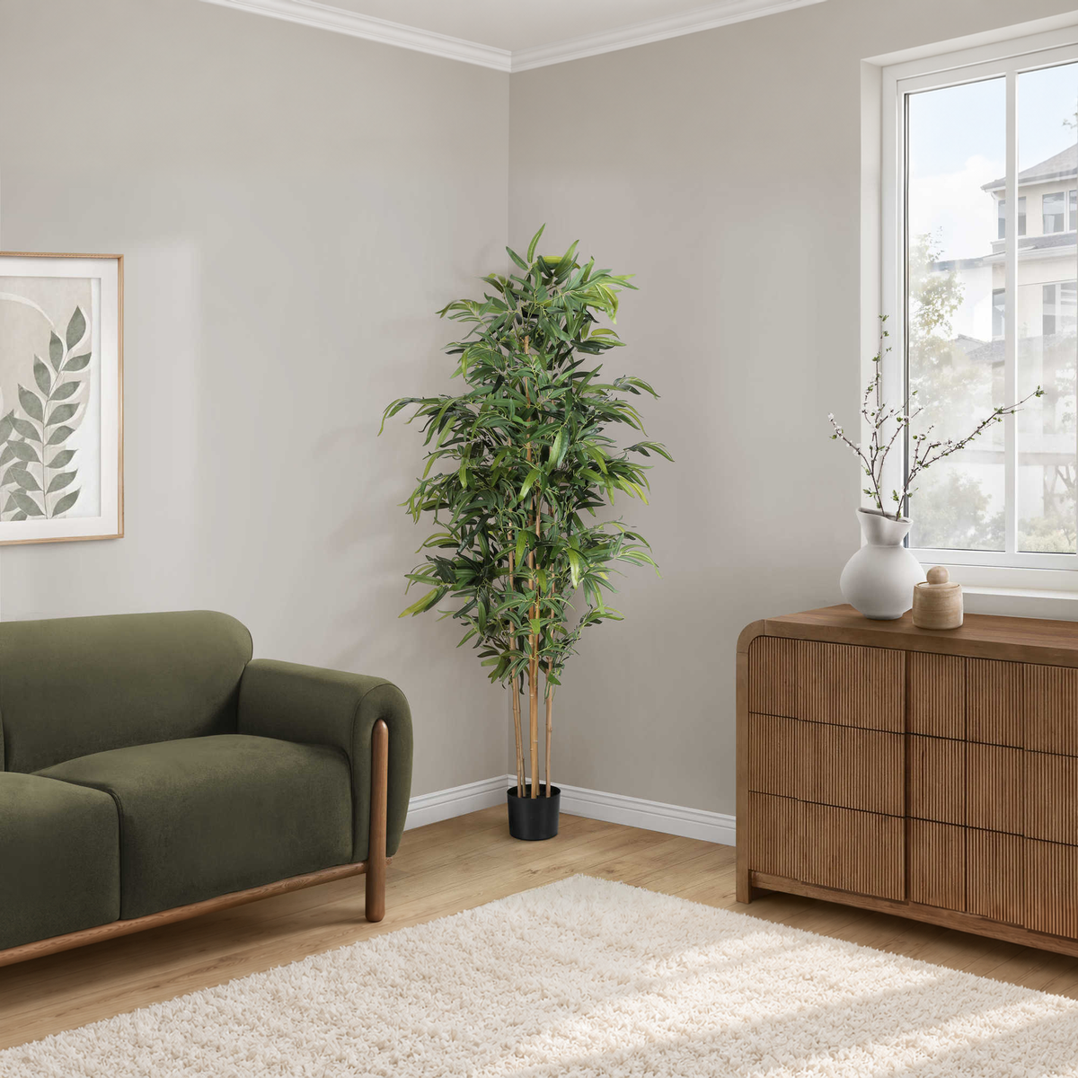 Artificial Plant - 83"H / Indoor Bamboo Pot 8"