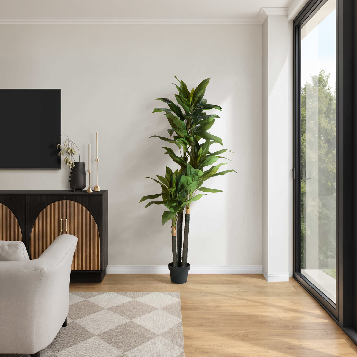 Artificial Plant - 83"H / Dracaena Indoor Pot 8"