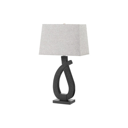 Lampe de Table - 30"H / Résine noire / Gris - produit sur fond blanc