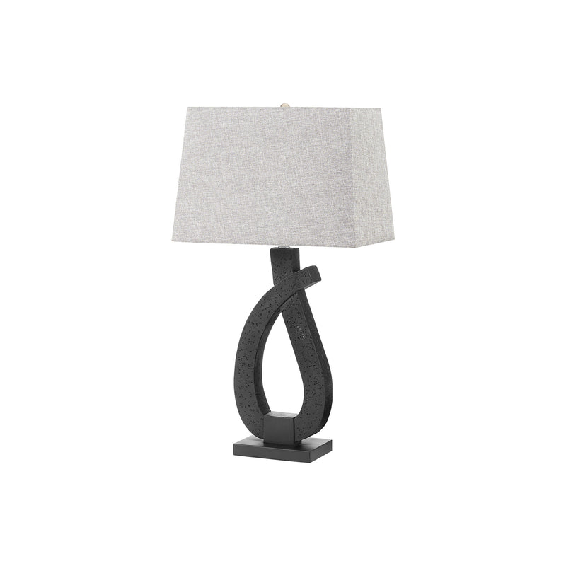 Lampe de Table - 30"H / Résine noire / Gris - produit sur fond blanc