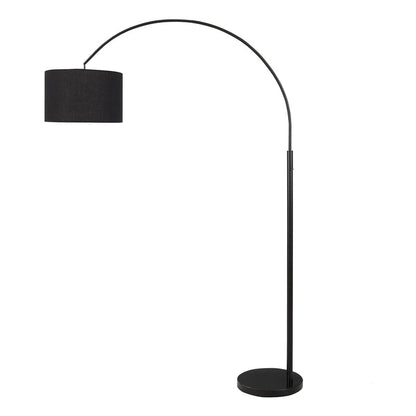 Lampe sur pied arquée - 81"H / Métal noir / Noir - produit sur fond blanc
