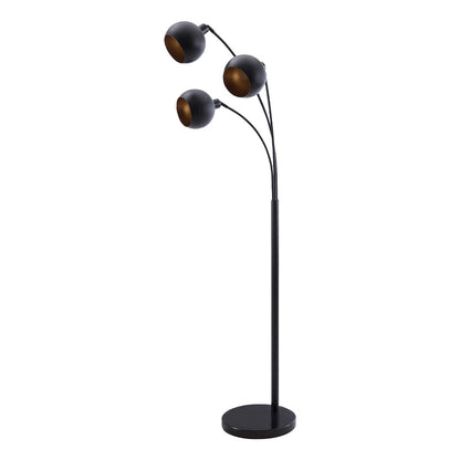 Lampe sur pied - 71"H / Métal noir - produit sur fond blanc