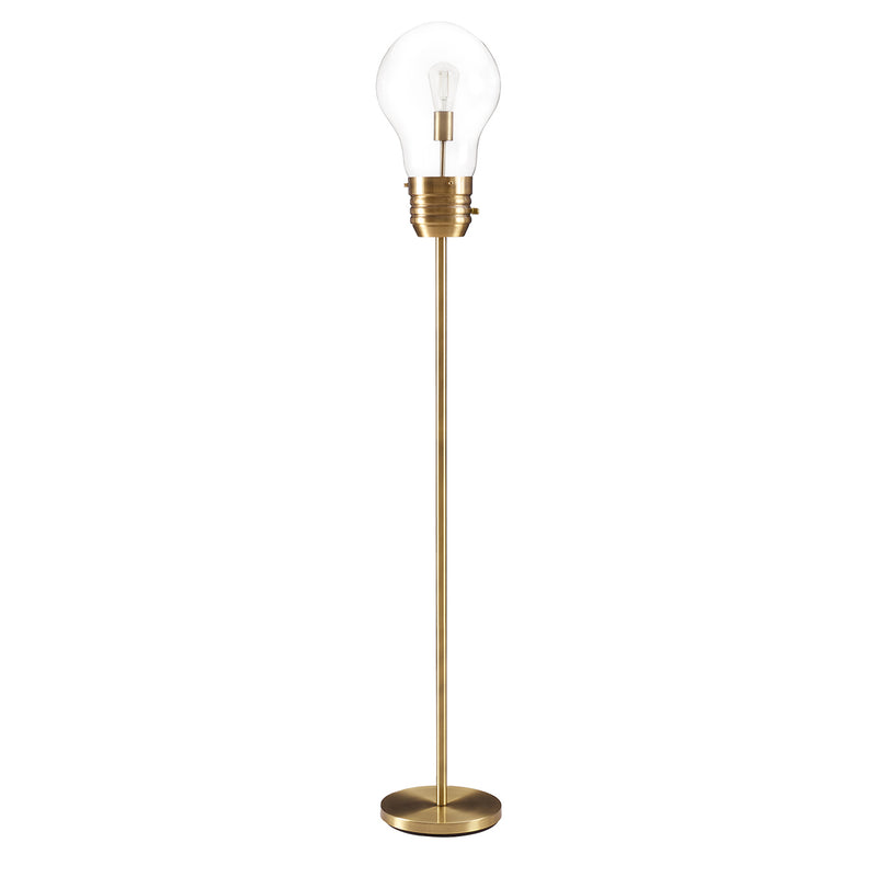 Lampe sur pied - 71"H / Métal laiton antique - produit sur fond blanc