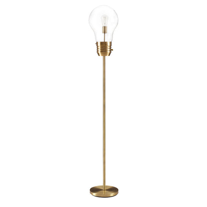 Lampe sur pied - 71"H / Métal laiton antique - produit sur fond blanc