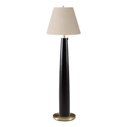 Lampe sur pied - 62"H / Métal noir / Beige - produit sur fond blanc