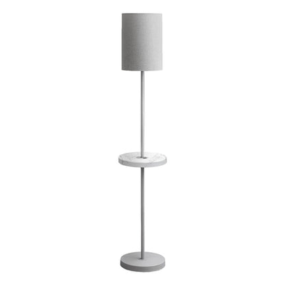 Lampe sur pied - 62"H / Métal argent / Gris / USB - produit sur fond blanc