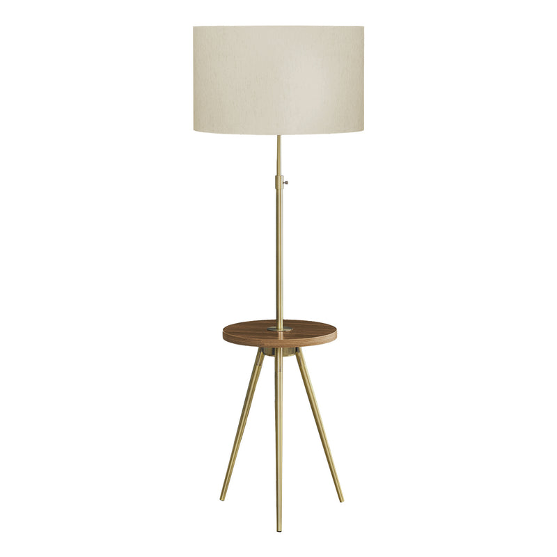 Lampe sur pied trépied - 63"H / Métal laiton / USB - produit sur fond blanc