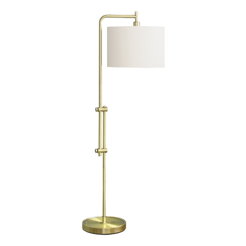Lampe sur pied - 63"H / Métal laiton / Ivoire - produit sur fond blanc