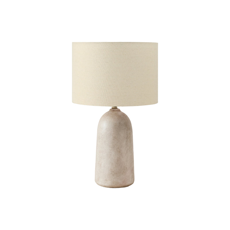 Lampe de Table - 27"H / Céramique beige / Beige - produit sur fond blanc