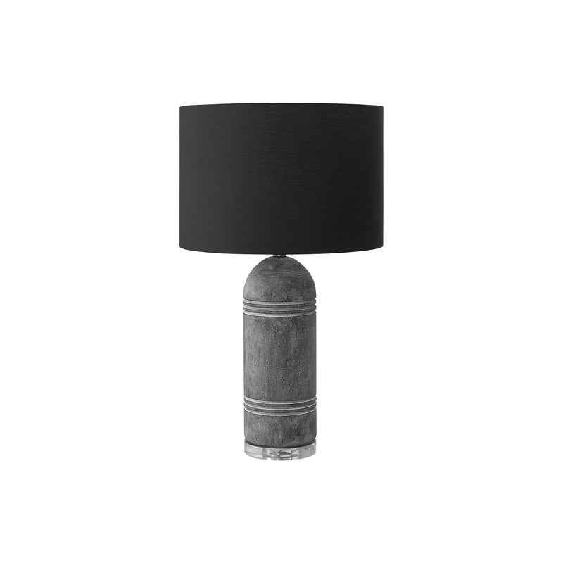 Lampe de Table - 28"H / Résine grise / Noir - produit sur fond blanc