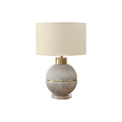 Lampe de Table - 26"H / Résine brune et dorée / Beige - produit sur fond blanc