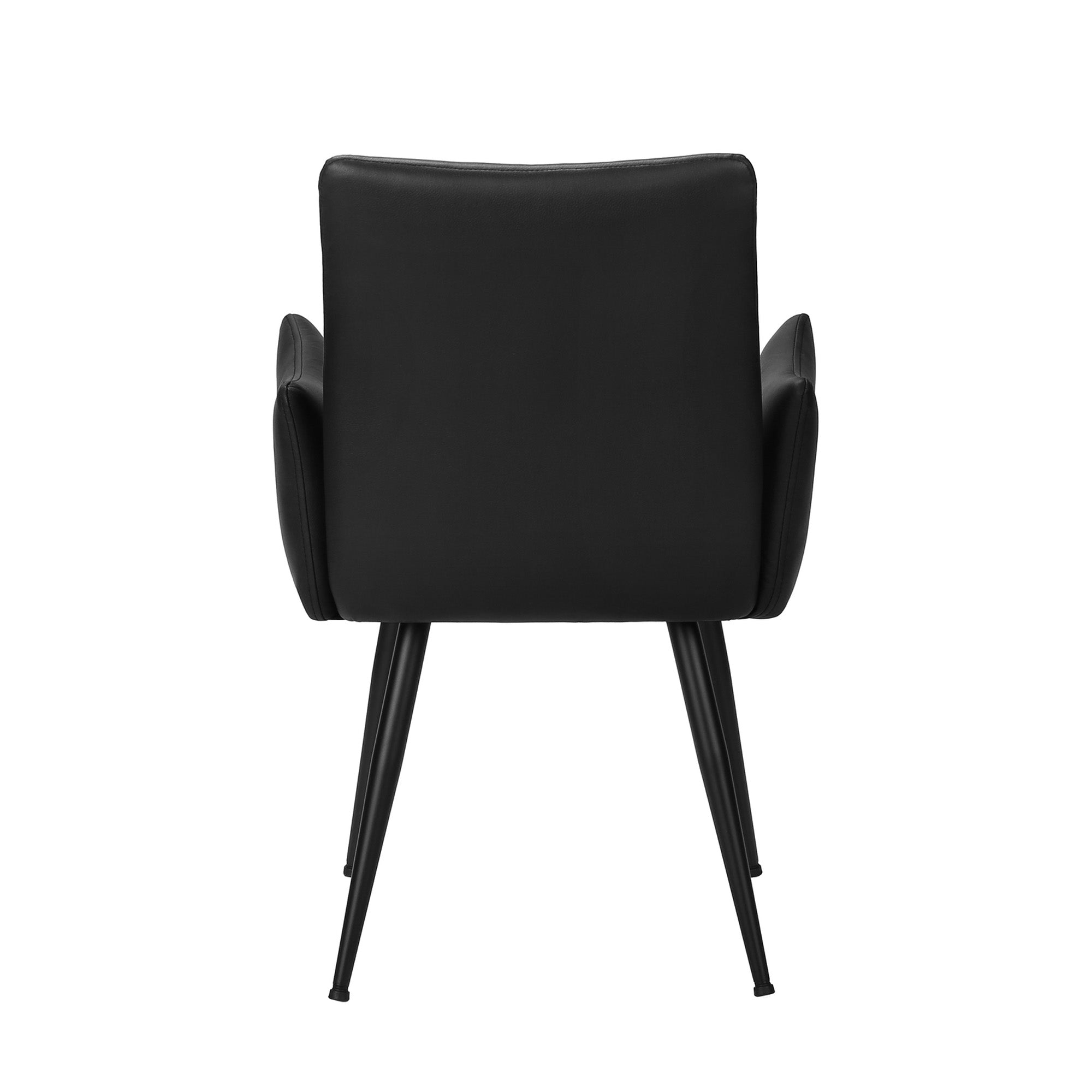 Lassy - Dining Chair - Black PU Leather