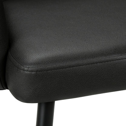 Lassy - Dining Chair - Black PU Leather