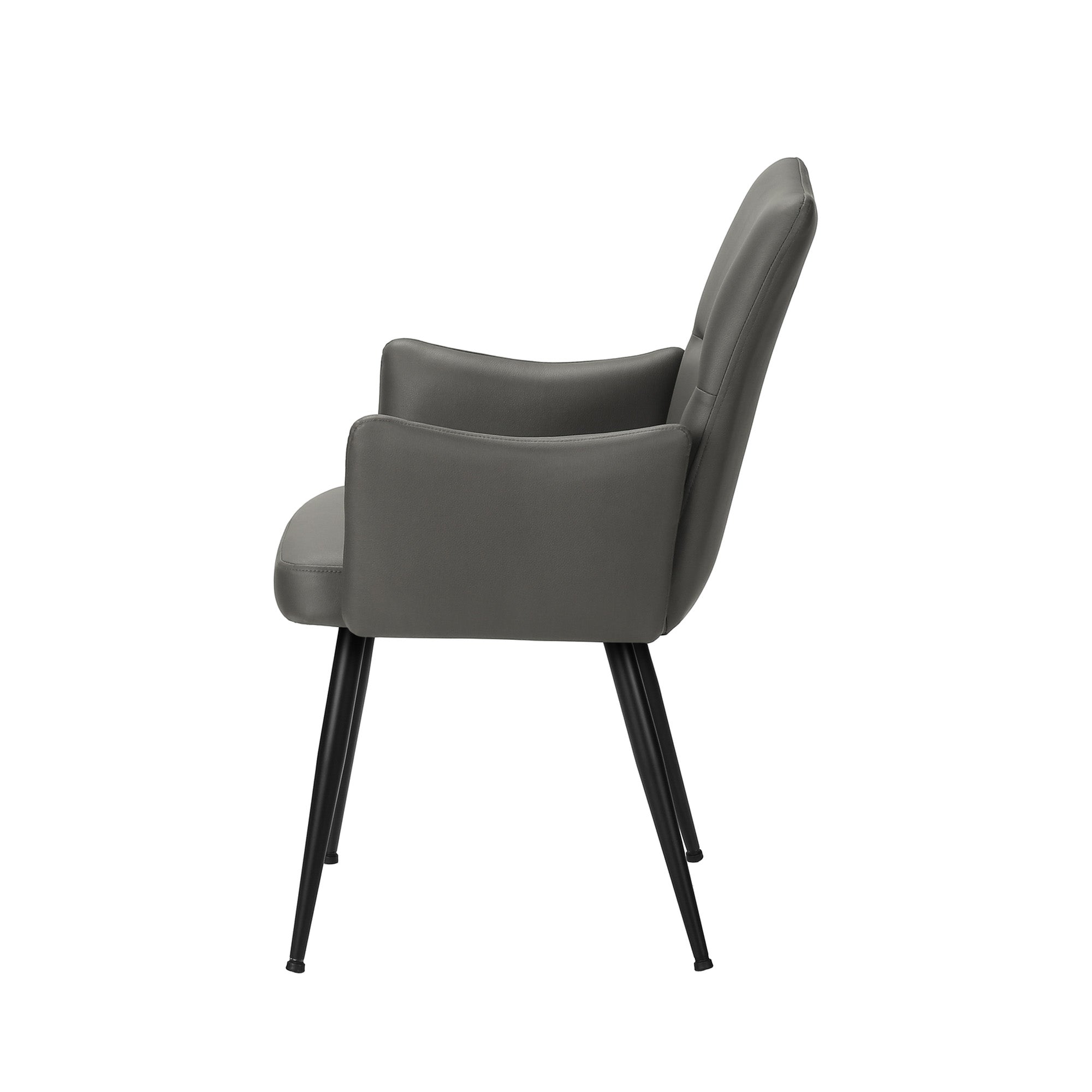 Lassy - Dining Chair - Grey PU Leather