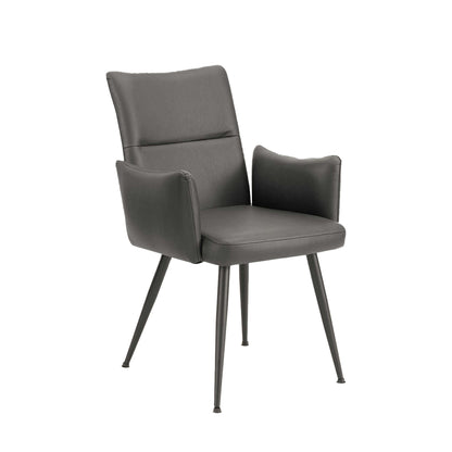 Lassy - Dining Chair - Grey PU Leather