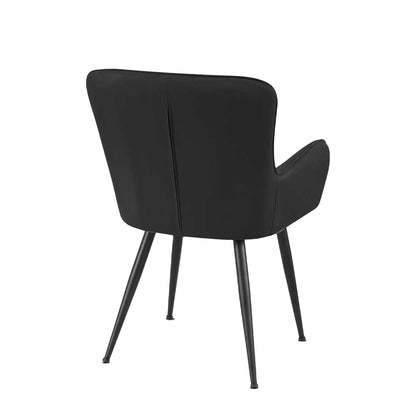 Iso - Chaise de Salle à Manger - Suède Noir