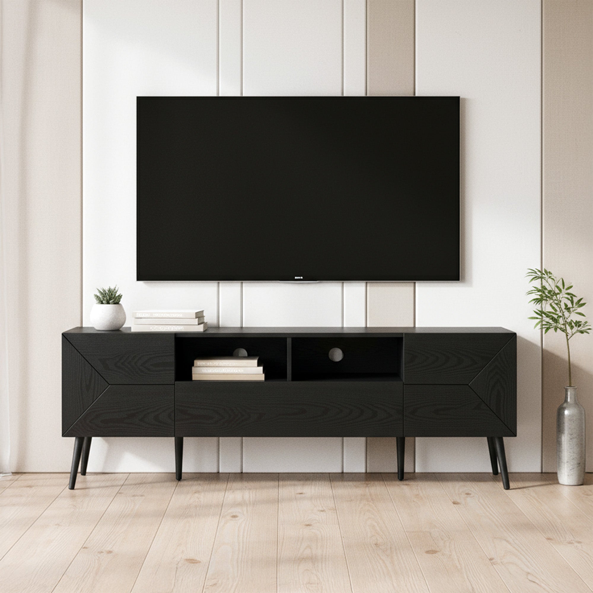 Amance - TV Stand - Black - 72 in