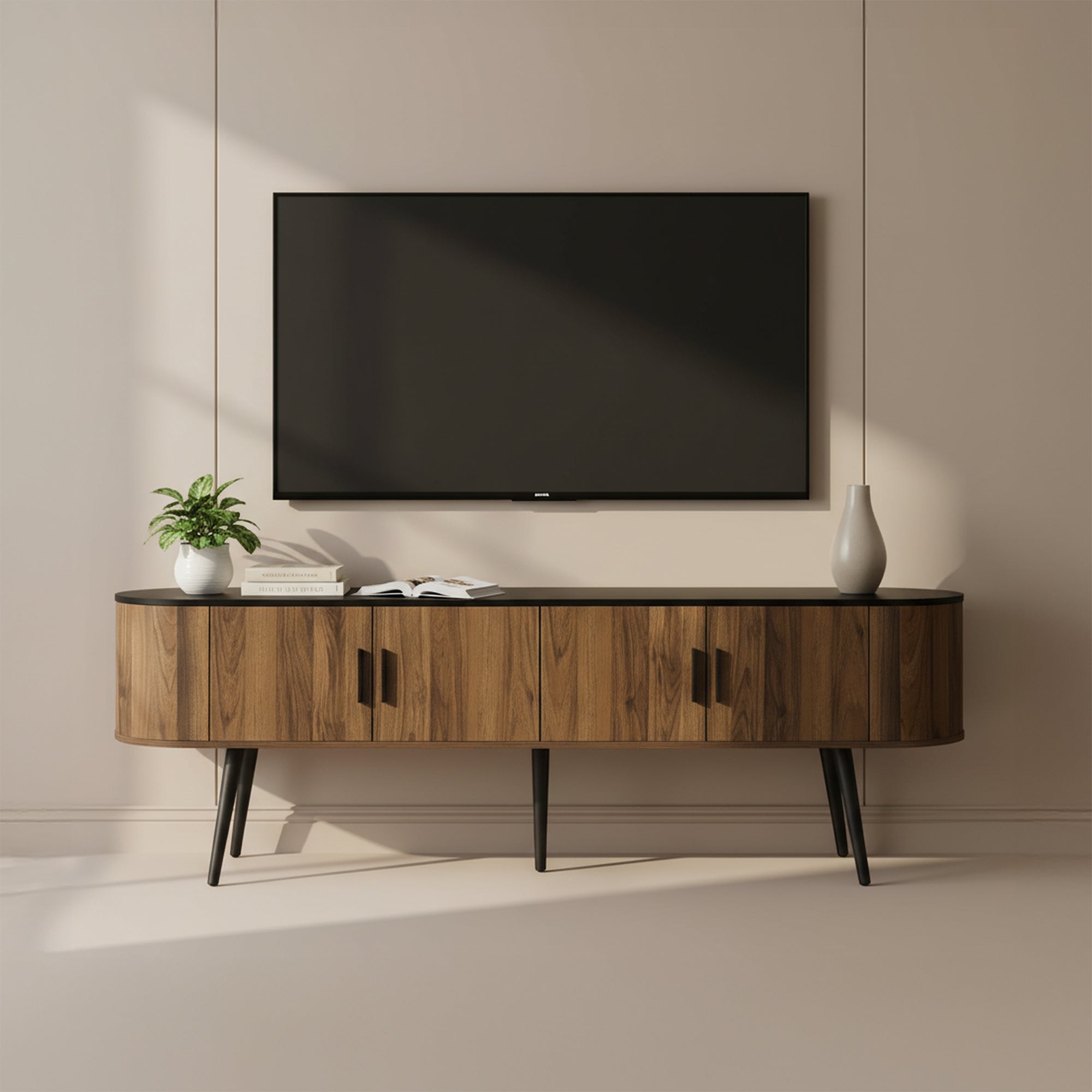 Emily - TV Stand - Brown Wood-Look - 72 in.
