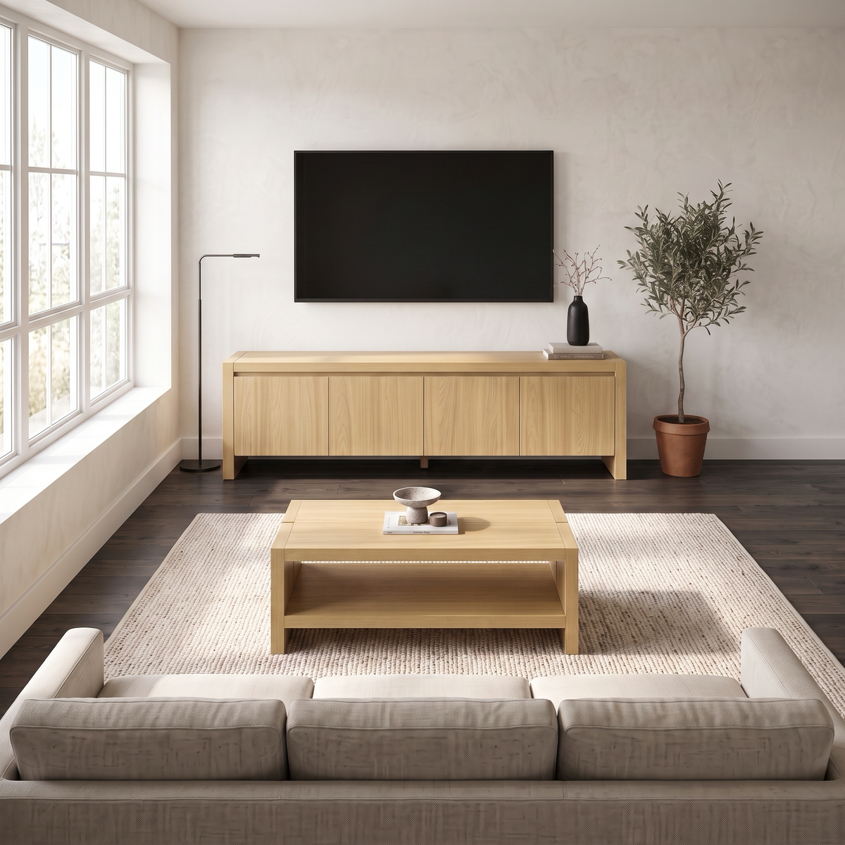 Macy - Meuble de TV - Chêne naturel