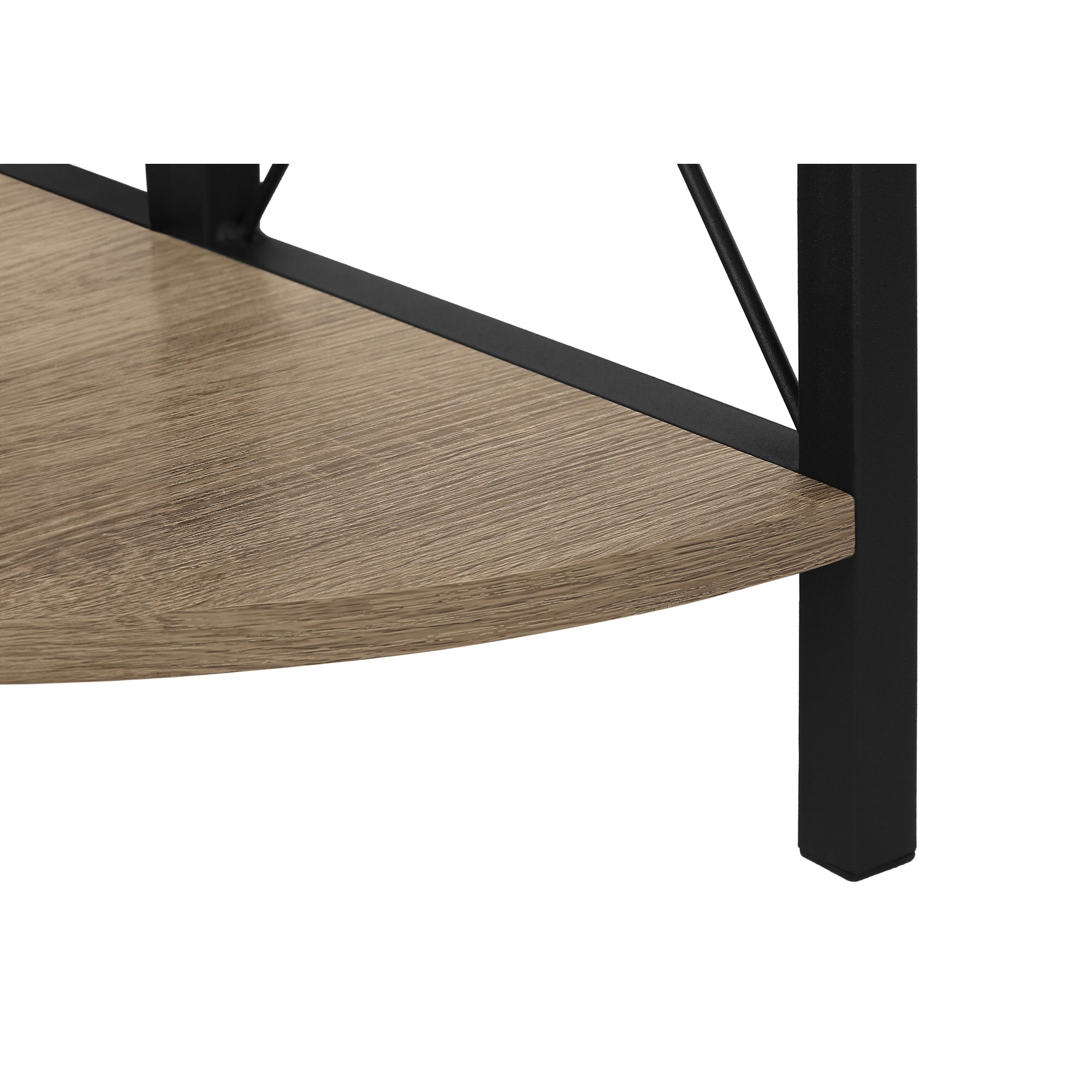 Étagère - 60"H / Taupe Foncé / Métal Noir En Coin