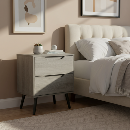 Basile - Table de Chevet - Taupe