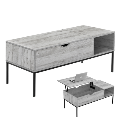 Henry - Coffee Table With Lift Top - Grey