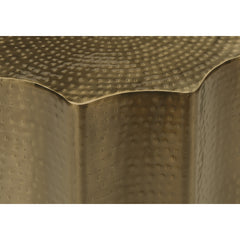 Side Table - 22"H / Drum Metal End Table Gold
