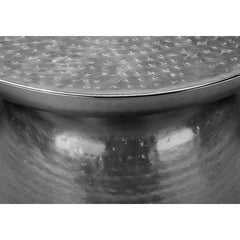 Table D'appoint - 22"H / Table de Bout Drum Metal Chrome