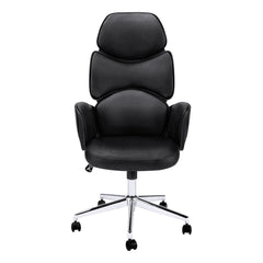 OFFICE CHAIR - BLACK LEATHERETTE / EXECUTIVE BACK