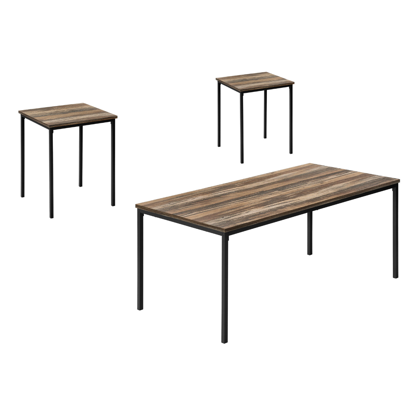 Armand - Ensemble table de salon - Faux Bois Brun