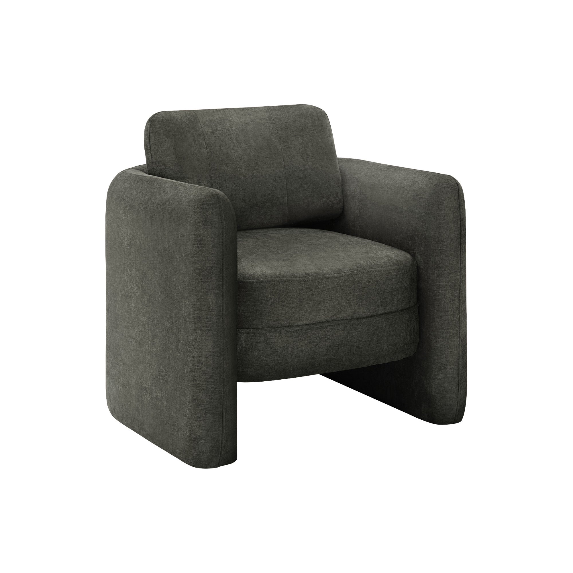 Clovis - Accent Chair - Dark Grey Fabric