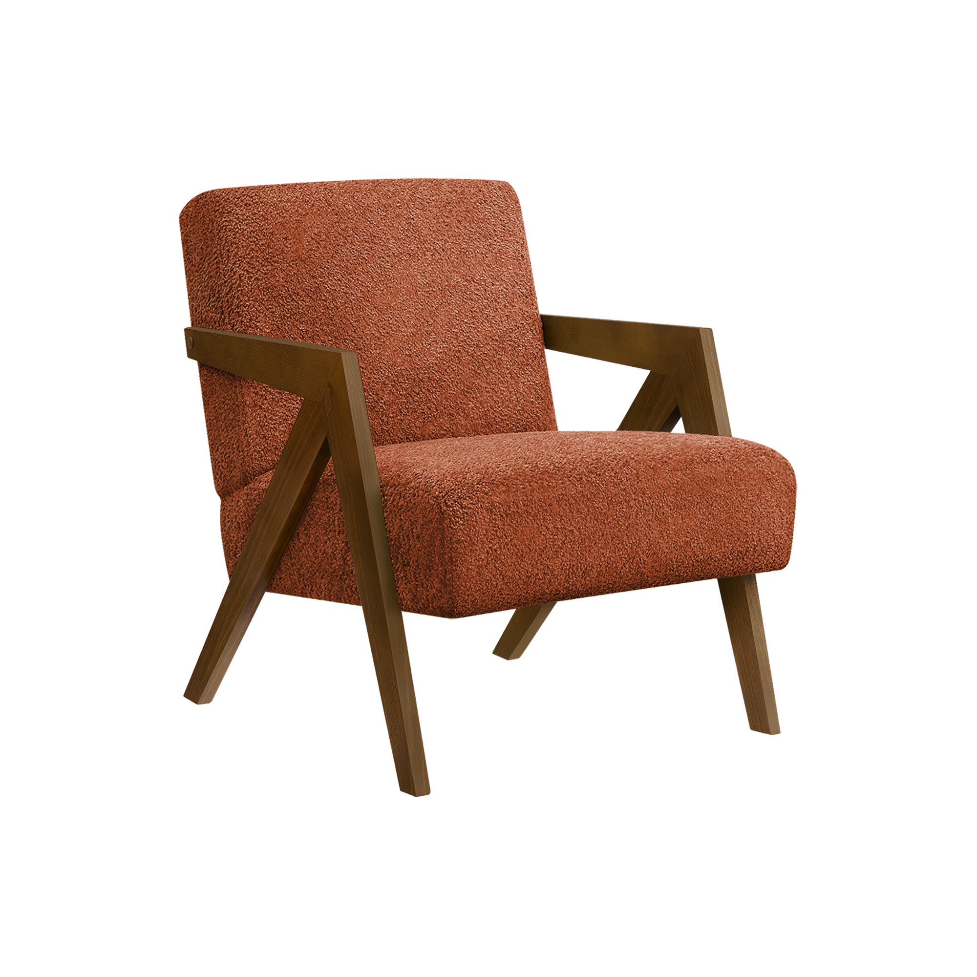 Alora - Chaise d'appoint - Tissu Rouge