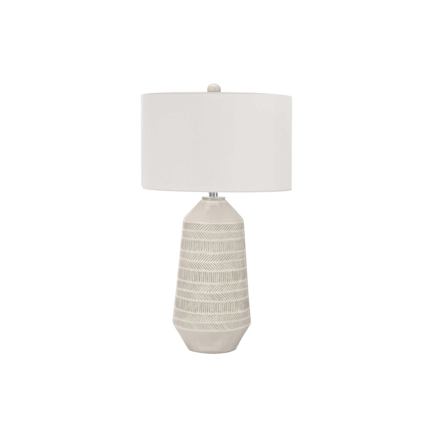 Table Lamp - 33"H / Ceramic Cream / Ivory