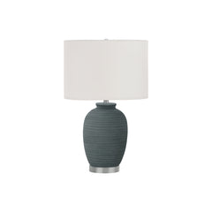 Table Lamp - 24"H / Ceramic Blue / Ivory