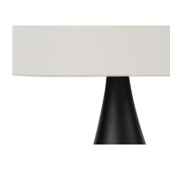 Lampe de Table - 2MCX / 18"H / Métal Noir / Ivoire
