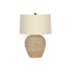 Lampe de Table - 25"H / Beige Rotin / Beige