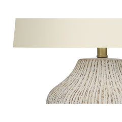 Lampe de Table - 26"H / Crème Céramique / Ivoire