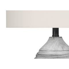 Lampe de Table - 27"H / Gris Résine / Ivoire