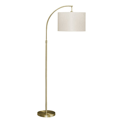 Floor Lamp - 65"H / Ivory / Brass Metal
