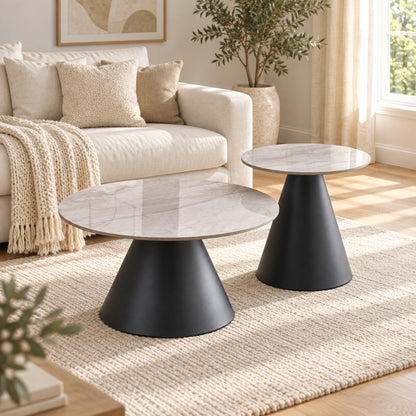 Avolio - Coffee Table Set - Grey Marble
