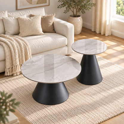 Avolio - Coffee Table Set - Grey Marble
