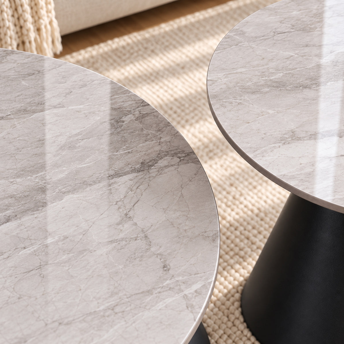 Avolio - Coffee Table Set - Grey Marble