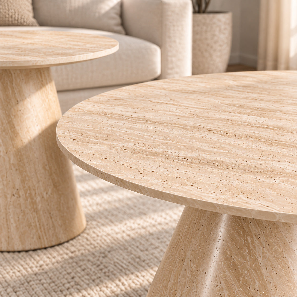 Amory - Coffee Table Set - Light Travertine