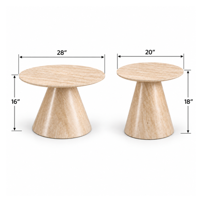 Amory - Coffee Table Set - Light Travertine