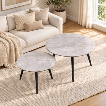 Senna - Coffee Table Set - Grey Marble