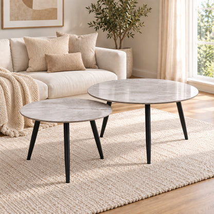 Senna - Coffee Table Set - Grey Marble